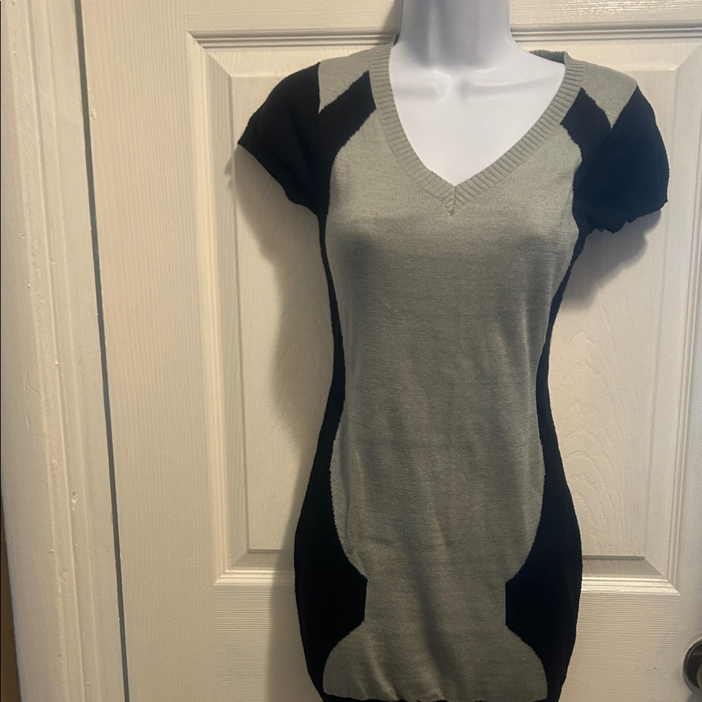 Elegant Black and Gray Women's Dress